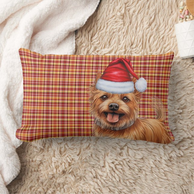 Coussin Rectangle Amoureux des chiens Christmas Australian Terrier P (Couverture)