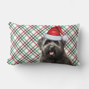 Coussin Rectangle Amoureux des chiens Christmas Bouvier Dog et Holid