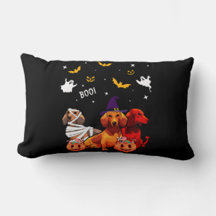 Coussin Rectangle Amoureux des chiens de Dachshund Halloween