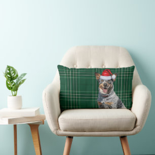 Coussin Rectangle Amoureux des chiens Noël Boeuf de Noël Chien de va