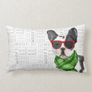 Coussin Rectangle Amoureux des chiens Noël Boston Terrier