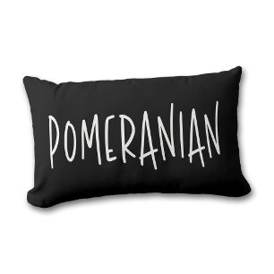 Coussin Rectangle Amoureux et propriétaire de Poméranie Chic Noir &