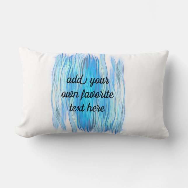 Coussin Rectangle amusant ajouter une citation aquarelle peinture tu (Recto)