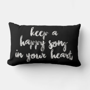 Coussin Rectangle amusant GARDEZ UNE CHANSON HEUREUSE DANS VOTRE COE