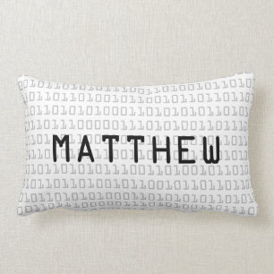 Coussin Rectangle Amusement et code binaire de cool personnalisé