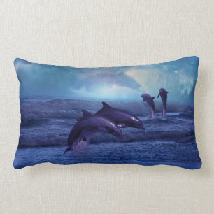 Coussin Rectangle Amusement et jeu de dauphins