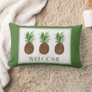 Coussin Rectangle Ananas tropicaux Preppy Personnalisé