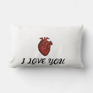 Coussin Rectangle Anatomical Heart “I LOVE YOU” Design