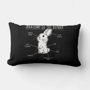 Coussin Rectangle Anatomie Du Lapin - Joli Lapin Animaux De Compagni