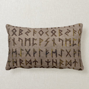 Coussin Rectangle Ancien motif alphabet des runes celtiques