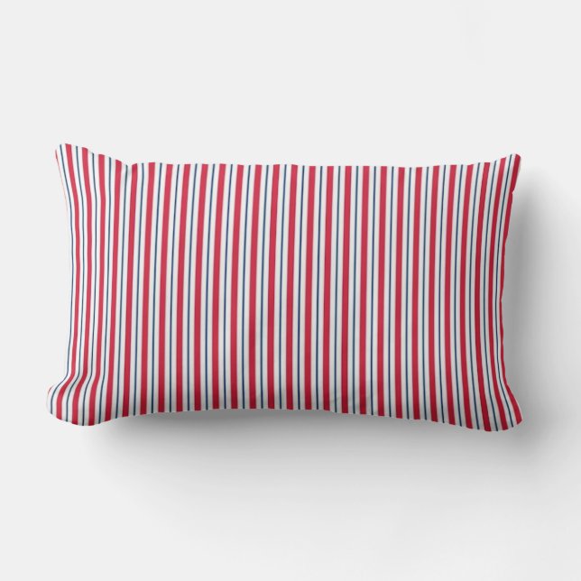 Coussin Rectangle Ancres nautiques Bleu blanc rouge Bleu (Recto)