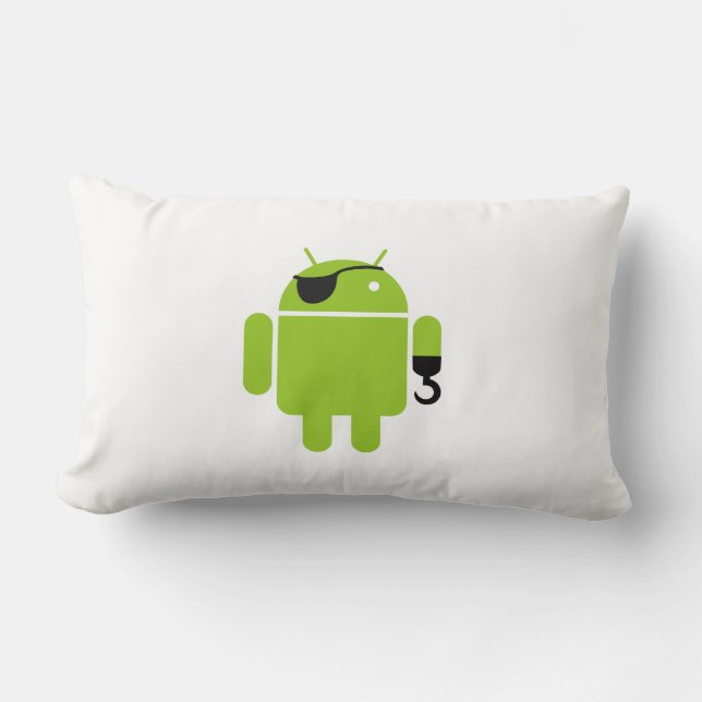 Coussin Rectangle Android Robot Style Pirate (Recto)