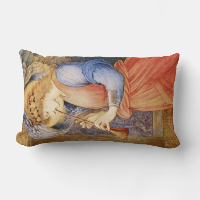 Coussin Rectangle Angel Playing a Flageolet (par Edward Burne-Jones) (Recto)