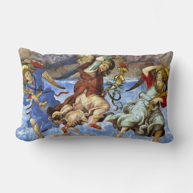 Coussin Rectangle Angels de l'Assomption et l'Annonciation par Lippi (Recto)