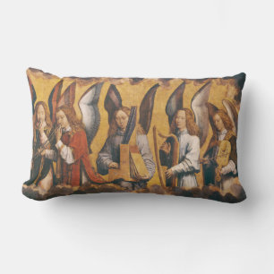 Coussin Rectangle anges musiciens par panneau droit Memling