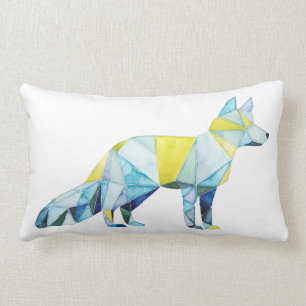 Coussin Rectangle Animal de renard géométrique