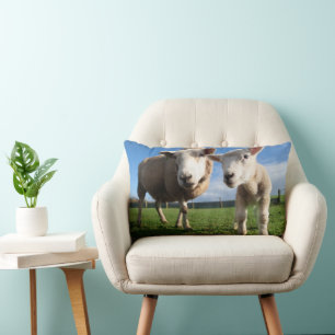 Coussin Rectangle Animaux de bébés cutest Agneau nouveau-né & mama
