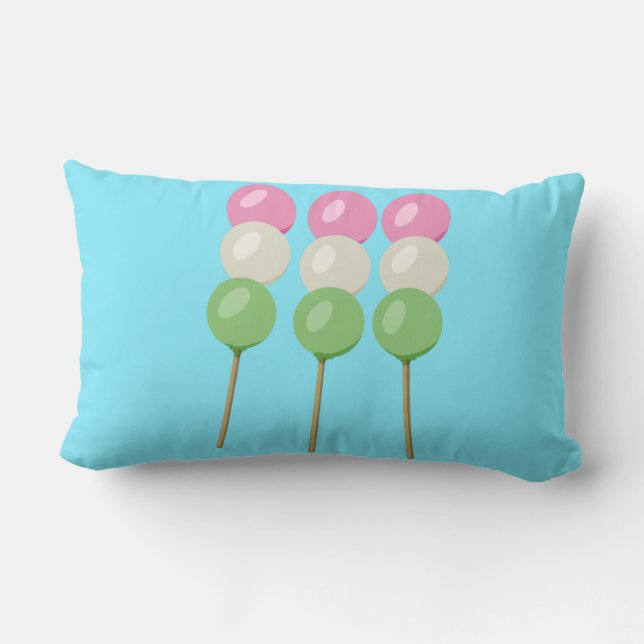 Coussin Rectangle Anime Blue Pastel Dango Jetez l'oreiller (Verso)