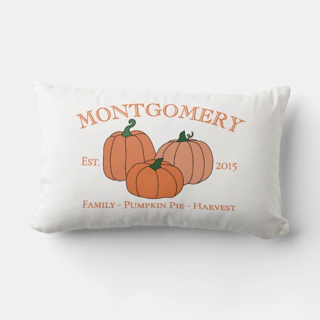 Coussin Rectangle Année d'automne Fondée Famille ou Entreprise (Verso)