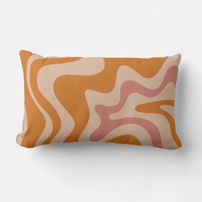 Coussin Rectangle Années 60 rétro les années 70 Permules psychédéliq (Recto)