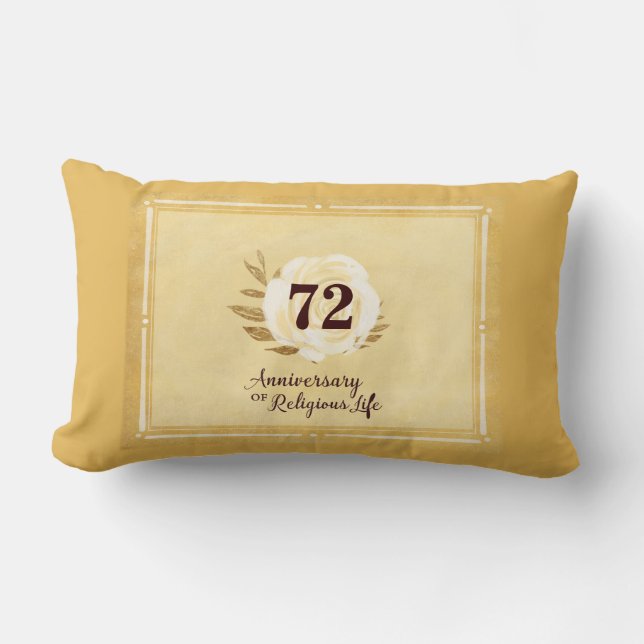 Coussin Rectangle Anniversaire personnalisable de la religieuse Nun  (Recto)