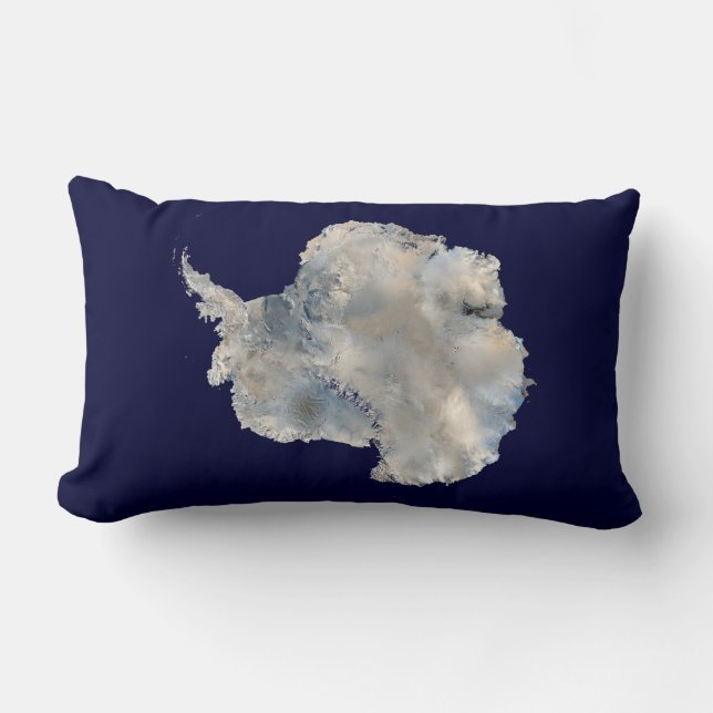 Coussin Rectangle Antarctique (NASA Blue Marble Imagery) (Recto)