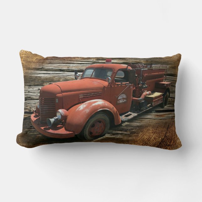 Coussin Rectangle Antique Fire Truck Vintage Fire (Recto)