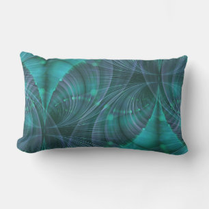 Coussin Rectangle Apophyse Fractal Art I - bleu