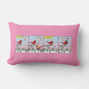 Coussin Rectangle Appels de accouplement d'oiseaux modernes comique