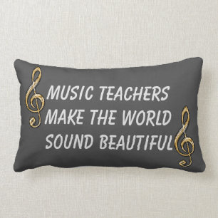 Coussin Rectangle Appréciation du professeur de musique Gold Clef cl