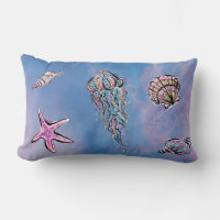 Aquarelle abstraite de plage de coquilles de mer