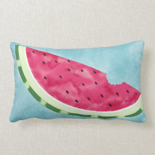 Coussin Rectangle Aquarelle amusante Watermelon tranche lombaire