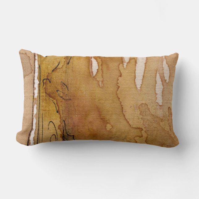 Coussin Rectangle Aquarelle artistique d'arrière - plan (Recto)