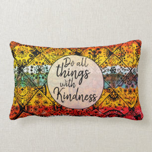 Coussin Rectangle Aquarelle Boho mignonne Quote Inspiré