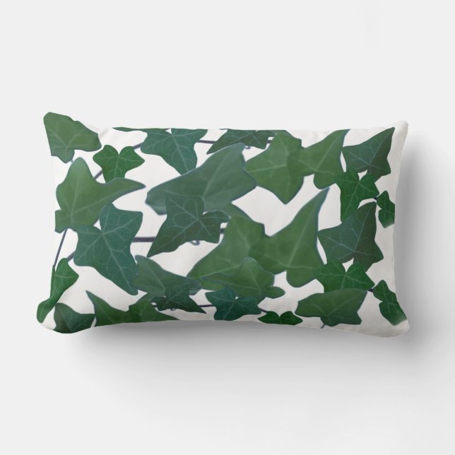Coussin Rectangle Aquarelle botanique Vert anglais Ivy (Recto)