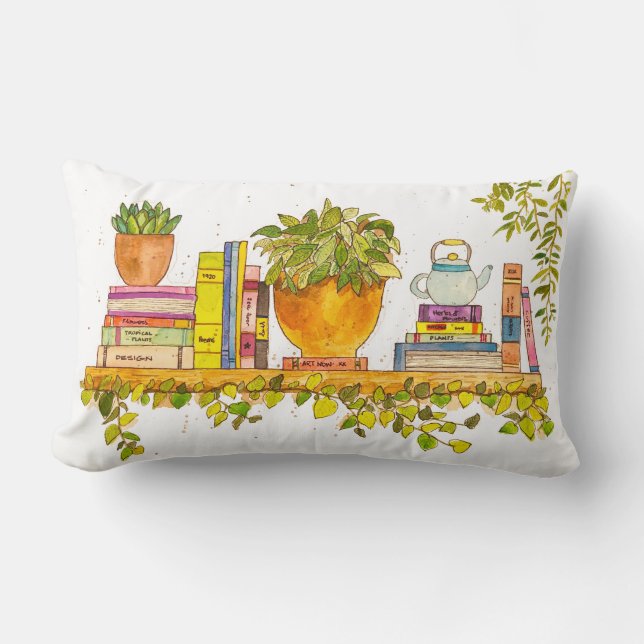 Coussin Rectangle Aquarelle colorée (Recto)