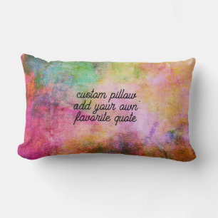 Coussin Rectangle aquarelle colorée abstraite personnalisée ajouter
