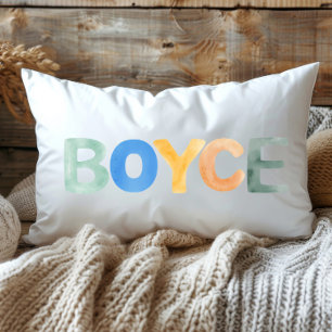 Coussin Rectangle Aquarelle colorée Boyce Louisiana Town