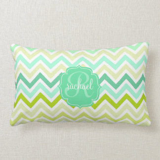 Coussin Rectangle Aquarelle en bon état de Chevron de pistache