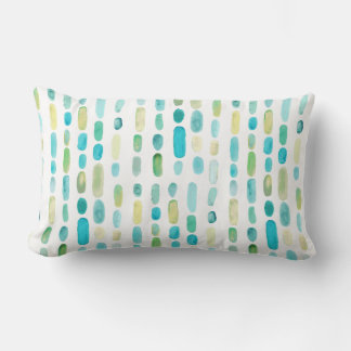 Coussin Rectangle Aquarelle en verre de mer de plage