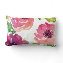 Aquarelle Florale en rose et violet