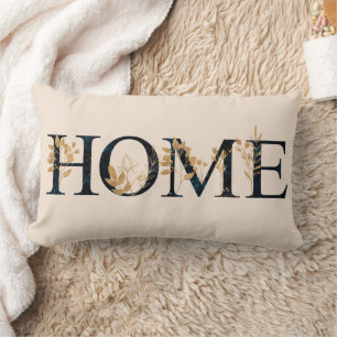 Coussin Rectangle Aquarelle Home Script Liquide Or Pilote
