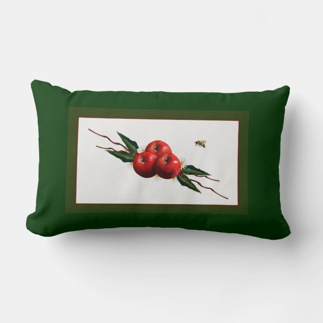 Coussin Rectangle Aquarelle Rouge (Recto)