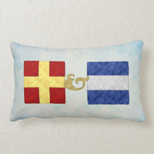 Coussin Rectangle Aquarelle Signal nautique Pavillon maritime API