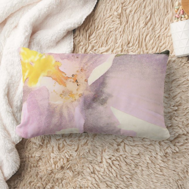 Coussin Rectangle Aquarelle simple Fleur Crocus (Couverture)