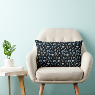 Coussin Rectangle Aquarelle sous le Motif de mer