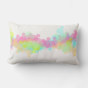 Coussin Rectangle Aquarelle Splatter Colorful Abstract Design