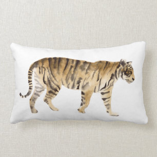 Coussin Rectangle Aquarelle Tigre Marcher