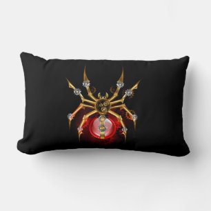 Coussin Rectangle Araignée en vapeur noire