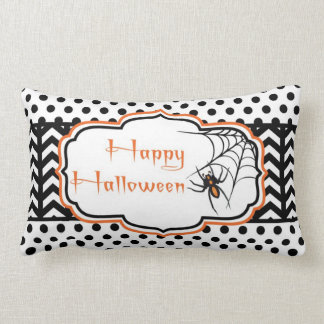 Coussin Rectangle Araignée heureuse de Halloween